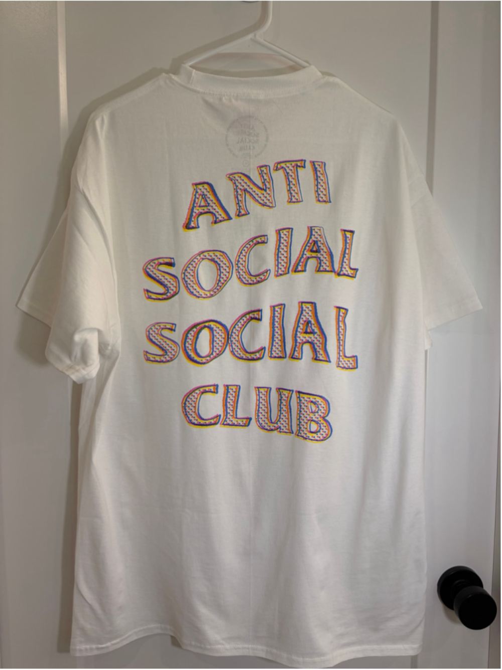 Anti Social Social Club ASSC Blurred Lines Graphic Logo T-Shirt White Size XL NW